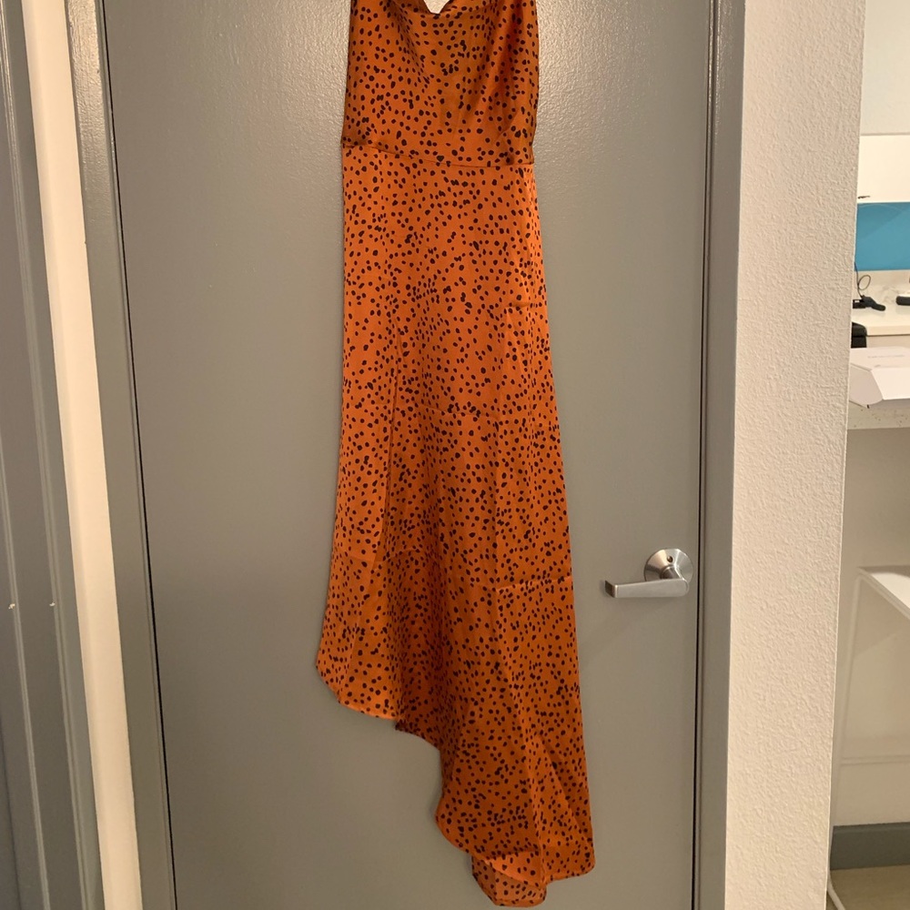 COWL NECK LEOPARD DRESS - Picture 9 of 11